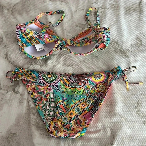 BLEU ROD BEATTIE Underwire Molded Cup Bra Seriously Sunny Bikini Set - Picture 11 of 13